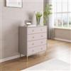 DEGHI Cassettiera 80x95h cm cashmere opaco e similpelle con 4 cassetti - Zimma