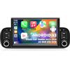 Gdienty Autoradio per Fiat Panda 2013 2014 2015 2016 2017 2018 2019 2020, Android 13 2G+64G con CarPlay Wireless, Android Auto, GPS, Navi, Bluetooth, DSP, Comandi al Volante, Schermo Touch IPS da 7 pollici