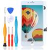 LL TRADER Schermo LCD per iPhone 8 Plus Display Screen Digitizer con Kit di Sostituzione per Riparazione Lenti in Vetro + Fotocamera Frontale + Altoparlante Auricolare + Strumenti Bianca (5,5 Pollici)