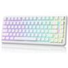 ATTACK SHARK X82PRO HE 75% Tastiera da Gioco Wireless con Grilletto Rapido, Tastiera con Interruttore Magnetico Effetto Hall con Attuazione Regolabile RT da 0,01mm, 8KHz, hot-Swap, RGB,Gamer (Bianco)