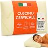 Ali Brothers Cuscino Letto in Memory Foam Ergonomico - Cervicale, Ortopedico, Traspirante, Altezza 13/15 cm - Antiacaro, Made in Italy - Cuscino per Dormire, Collo e Schiena (ALTEZZA 15 CM)