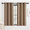 KGORGE Tende per Interni Moderne Oscuranti con Anelli Decorazione Curtains Cameretta Bambini Tenda Termica Corte per Finestre 2 Pezzi L 90 x A 90 CM, Moca