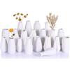 LCCCK Set di 20 piccoli vasi bianchi per centrotavola da tavola, vasi in ceramica bianca verniciabile, mini vaso singolo per fiori, per matrimoni, decorazione per erba della pampa, vasi giapponesi in