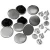 50 Bottoni Automatici A Molla WedDecor 15mm - 4 Parti, Metallo Dorato Per Giacche, Jeans, Pelle, Cucito Fai Da Te