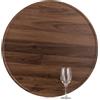Hanobe Vassoio da portata extra large: Hanobe rotondo in legno di noce, decorativo per tavolino da caffè, con cerchio rustico, grande tagliere per salumi, decorazione per la casa, per soggiorno, 56 cm