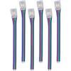 Marhynchus 10Pcs LED Light Strip Connettori 4Pin 10mm RGB Strong PC COB LED Strip Connettori Fai da Te Adattatore per Home Party Office