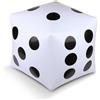 Zerodis 15,7 Pollici Giocattolo Gonfiabile dei Dadi, Gonfiabili Forniture per Attivit?Portatili per Feste Interne Pool Prop Gioco Giocattolo per Giochi da Giardino Giochi da Terra per Esterni(Bianca)