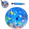 Generico Tappetino da gioco per gatti con sensore d'acqua spesso, tappetino rinfrescante per cani e gatti, letto ad acqua in PVC morbido e fresco, tappetino interattivo per interni (L)
