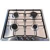 Lar.el Piano cottura LAREL 848X 4 fuochi gas METANO o GPL incasso INOX valvolato acc. elettronica