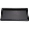Hakeeta Vassoio da tè in legno, vassoio da dessert rettangolare in legno massello nero da tè e caffè(22 * 12 * 2cm)