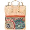 DeCarbonize Daypack - Borsa shopper in sughero, in pelle vegana, in sughero, marrone, 35 cm x 30 cm x 9 cm