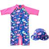 Vine Bambini Ragazza Tuta Nuoto Costume da Bagno Immersione Protezione UV e Contro Il Sole SPF50+ con Cuffia da Bagno