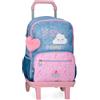 Enso Dreamer Zaino per bambini, zaino per la scuola, realizzato in poliestere, ruote doppie a rotazione multidirezionale, molteplici modi per usarlo, blu, Rucksack 44 + Trolley, Zaino 44 + carrello