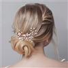 Etercycle Gioielli da sposa, Etercycle da sposa, fermacapelli da sposa, fermagli per capelli con cristalli, viti, fiore, foglia, perla, accessorio per capelli per sposa - oro rosa