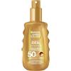 Garnier Spray solare UV per un'abbronzatura luminosa, protezione solare molto alta con SPF 50, impermeabile, Ambre Solaire Ideal Bronzo Milkin Spray, 1 x 150 ml