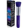 KESHIMA pennello piatto Kabuki per fondotinta, pennello per fondotinta liquido, crema e cipria, pennello per sfumatura e viso (misura normale, viola fluo)
