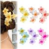 Youery 6 Fermagli per Capelli a Forma di Fiori, Graziosi Fermagli per Capelli in Acrilico Colorati, Antiscivolo, per donne e Capelli Spessi