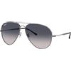 Ray-Ban Rb3825 Old Aviator Occhiali da Sole Polarizzati, 58 mm, Gun/Blue Gradient Polarized, 58 mm