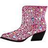 Meinabsatz Stivaletti da cowboy da donna con strass, rosa., 42 EU