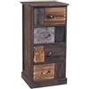 CARO-Möbel Mara - Cassettiera con 4 cassetti, stile shabby chic, stile vintage