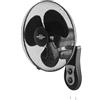 Orbegozo WF 0141, Ventilatore da parete, 40 W, 3 velocità, timer 120 minuti, griglia di protezione, movimento oscillante, 3 pale da 40 cm, nero.