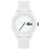 Lacoste Orologio con Movimento al Quarzo a Tre Lancette da Uomo Collezione LACOSTE.12.12 HERO con Cinturino in Silicone Bianco o Verde