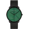 Calvin Klein Orologio Con Movimento Al Quarzo A Due Lancette da Uomo Collezione CK ICONIC con Cinturino in Maglia Metallica in Acciaio Inossidabile Nero - 25300013, 35mm, Black & Green