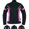 Texpeed Giacca da moto donna 4 stagioni con protezioni - Cappotto impermeabile da donna in Cordura in tessuto con armatura da moto (EN 1621-1) Rosa - L