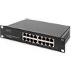 DIGITUS Switch di rete Gigabit Ethernet, 10 pollici, 16 porte, non gestito, backplane 32 Gbps, Auto MDI/MDI-X, nero