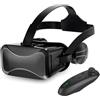 Janurium Cuffie VR con telecomando - Cuffie per realtà virtuale per adulti, Occhiali VR immersivi per bambini - Occhiali per realtà virtuale per bambini e adulti per giochi e video