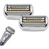 BESTBOMG Lamina di ricambio e testina di taglio 92S, compatibile con rasoi Braun Series 9 9477cc, 9330s, 9465cc, 9385cc (confezione da 2)