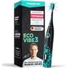 happybrush Spazzolino sonico Eco Vibe 3 - Vincitore del test 2024 - 100 giorni test - Spazzolino elettrico con batteria di 6 settimane - Spazzolini da denti ultrasonici - nero/menta