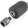 Dpofirs Mandrino per trapano, mandrino autoserrante 2-13 mm 1/2 -20UNF con adattatore per mandrino 1/2 per conversione chiave a impulsi