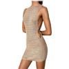 Generic Costume da Bagno Donna,Leggero Cover ups Copricostumi Mare Signora Design Volant Decorativo Taglio Casual Vacanze Copricostume a Righe Marine per Spiaggia Party