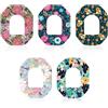 Tinoaly 25pz Cerotti Adesivi per Omnipod 5, Stili di Stampa Floreale Copri Sensori Impermeabili Insulina Overpatch Nastro Adesivo Traspirante e Resistente al Sudore (Ottagono)