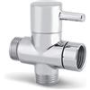 Haofy Deviatore Doccia 3 Vie Valvola G1/2 Acciaio Inox T-Adattatore per Bagno Doccetta Universali Adatto per Lavandino Rubinetto Spruzzatore Bidet Portatile Riempimento Pannolini