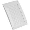 EUROPLAST 170x250mm Griglia di Ventilazione con Zanzariera - Griglie D'Aerazione - Plastica ABS Bianco