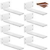 YFCVIP 8 Pezzi Reggimensola, Staffe per Mensole Pesanti, Reggi Mensola da Muro, Reggimensola Invisibile - Bianco/20cm