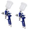 IPOTOOLS Mini HVLP Pistola per Verniciare a Spruzzo - Set Con 2 Pistole, Ugello in Plastica da 600 ml e Ugello in Acciaio Inox 0,5 mm & 0,8 mm Antiruggine