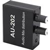 Marhynchus Mini Mixer di Distribuzione Audio con Alimentatore, 100‑240 V 2 in 2 Out Distributore di Ingrandimento Stereo Accessori Audio