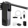 NICREW 3 in 1 Filtro Acquario Interno Silenzioso e Potente, Filtro Interno Acquario con Flusso Massimo di 700L/H, Adatto per Acquario Fino a 150L