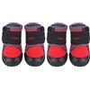 Fdit 4 pezzi alla moda pet cucciolo scarpe grande cane antiscivolo sport all'aria aperta scarpe da arrampicata pet forniture piccoli cani medie dimensioni sport aperta escursionismo(90-Red)