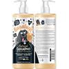 BUGALUGS Shampoo per cani prurito con farina d'avena e aloe vera per cani vegani professionali per cani puzzolenti con fragranza può essere utilizzato come shampoo per cuccioli (500 ml)