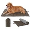 UNIKOME Cuccia Cane Grande per Interno e Esterno, Cuscino Cane Impermeabile, Facile da Lavare, Pieghevole, Resistente Materassino Cani/Gatto/Pet per Auto, Pavimento, Cassa (Marrone+Grigio, 110x68cm)