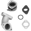 Aramox Kit Tubo di Aspirazione Carburatore, Kit Tubo Collettore di Aspirazione Carburatore in Lega di Alluminio Kit Distanziatore Adattatore 26 Mm a 28 Mm per Moto Cross Pit