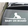 devon decals Adesivo per auto con scritta "Baby Surfer on Board", 210 mm