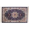 SaRani Tappeto Classico Orientale Frange Oro Arredamento Blu Bordeaux Verde (67x105 cm, Blu)