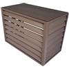 Tqertrtfxa Copertura di protezione del condizionatore d'aria, copertura del climatizzatore esterno, Recinto condizionatore d'aria nascosto, Applicabile all'unità esterna del condizionatore d'aria ( Color : Brown