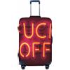 FWJZDSP Copribagaglio da viaggio Illuminazione Citazioni divertenti Protezione elastica per valigia Copribagaglio lavabile Grande
