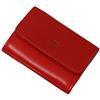 BOCCX Piccolo portafoglio da donna - Mini portafoglio da uomo in vera pelle (9 x 7 x 2 cm) - Portafoglio piccolo con scomparto portamonete, Colore: rosso, 9 x 7 x 2 cm, Minimalista